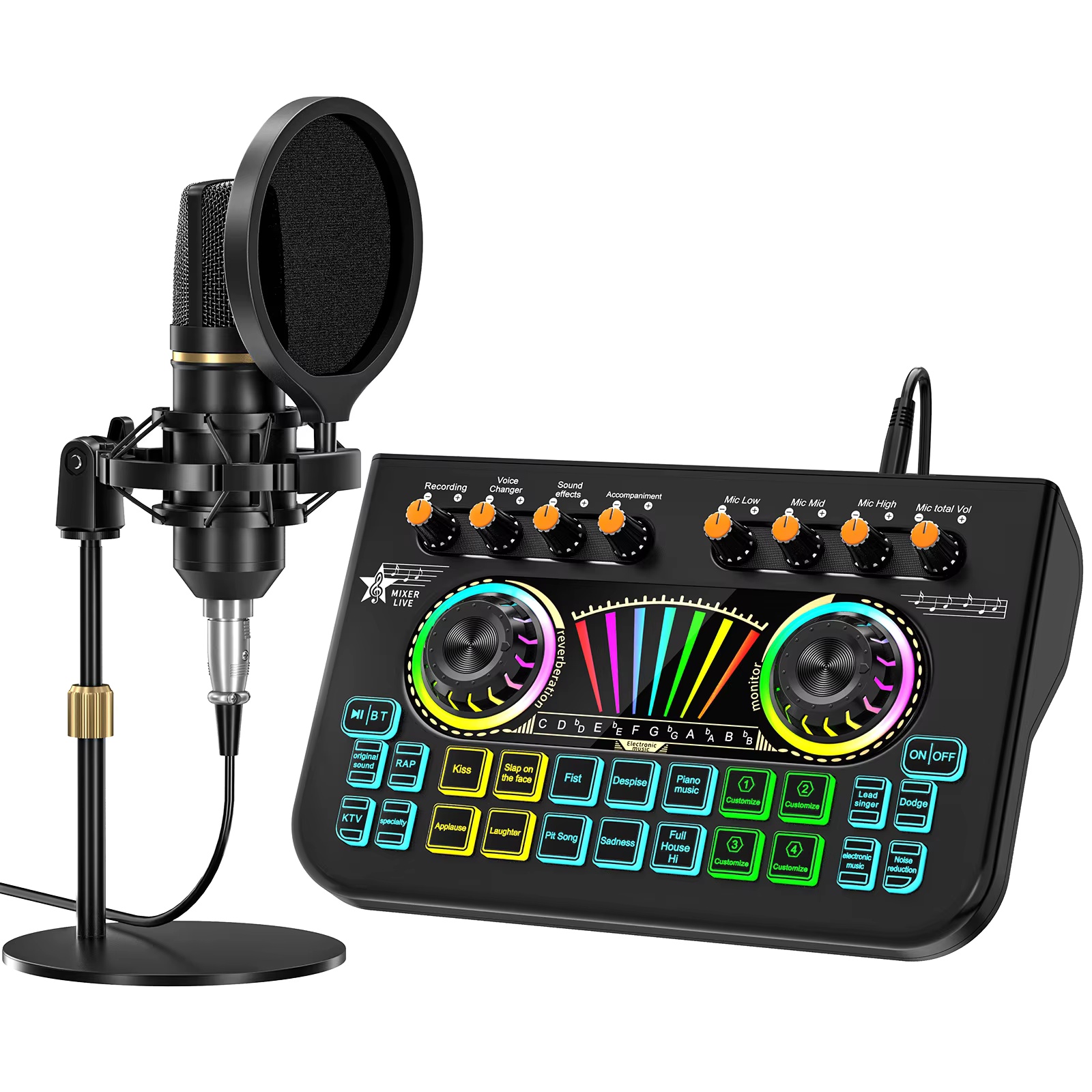 Audio Music Maker - Tenlamp X3 BM800 Paket Mikrofon Podcast