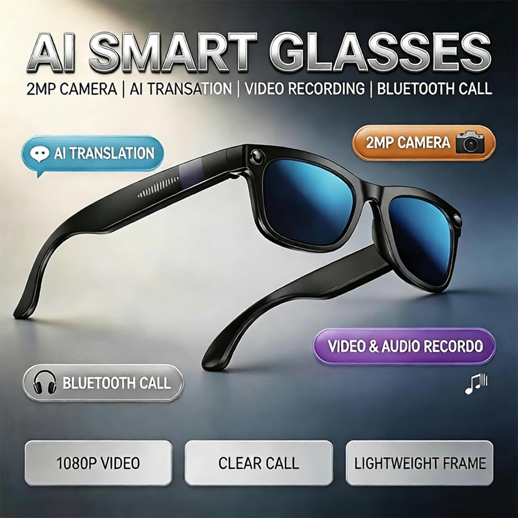 Kacamata Pintar Bluetooth AI B - Audio Music Voice ulasan dan harga