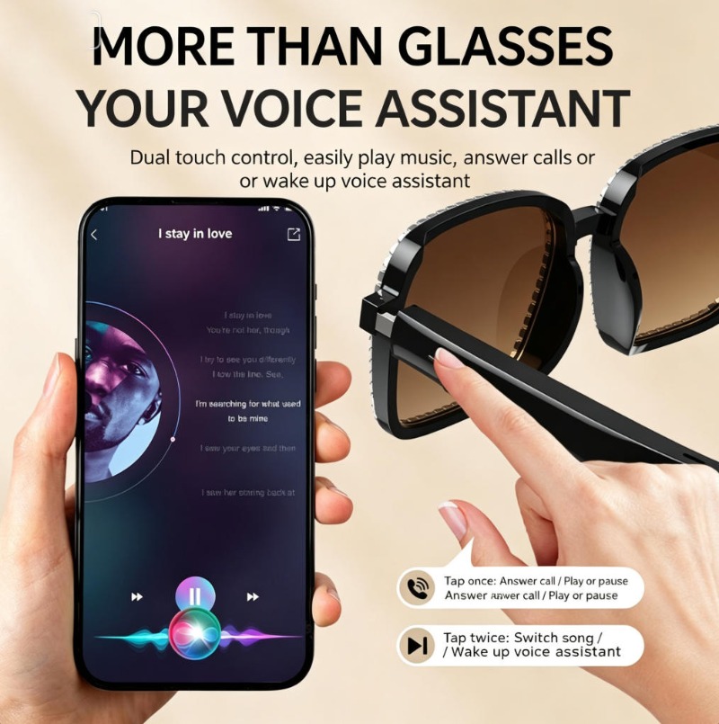 Kacamata Audio Pintar Berhias  - Audio Music Voice ulasan dan harga