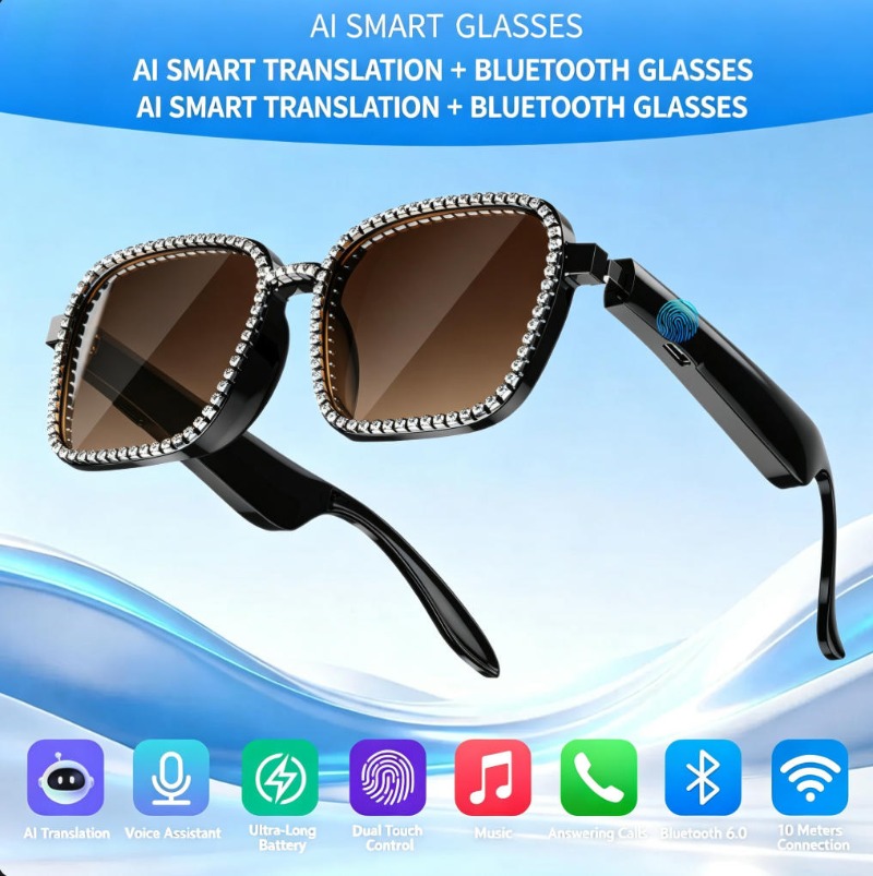 Kacamata Audio Pintar Berhias  - Audio Music Voice ulasan dan harga