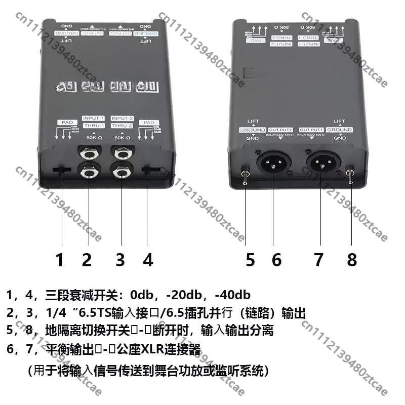 Unit DI Instrumen Pasif 6.5 Fi - Audio Music Remover Free ulasan dan harga