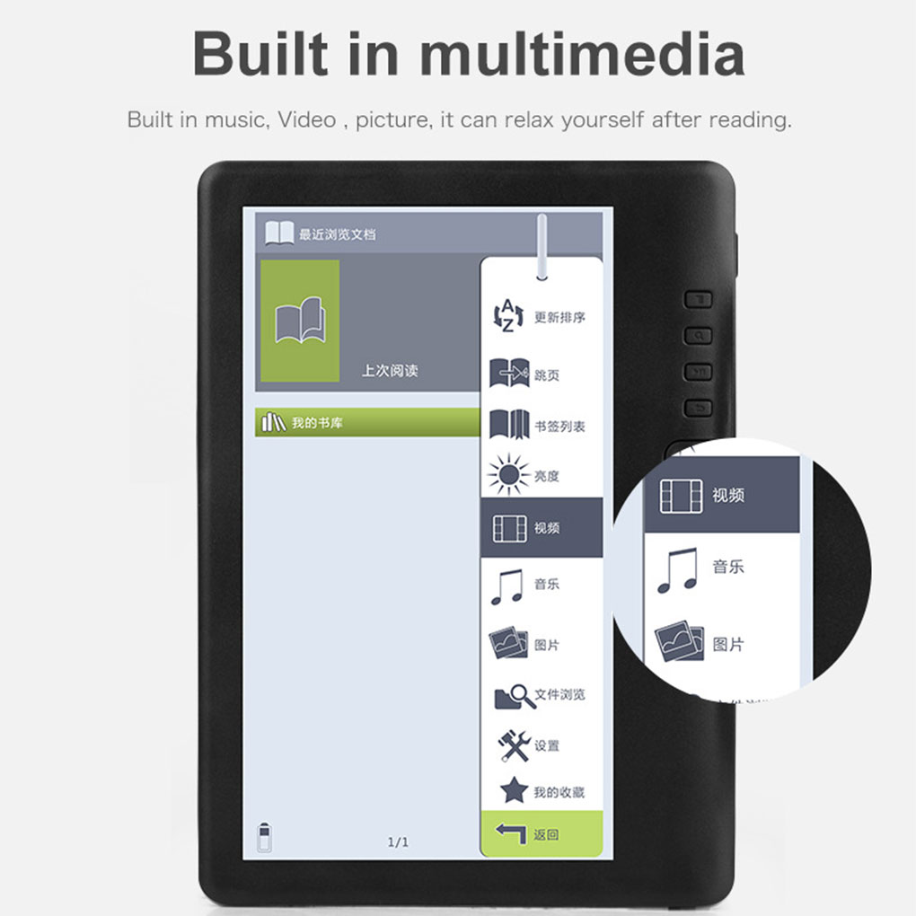 Pembaca E-book dengan Layar TF - Music Audiobook ulasan dan harga