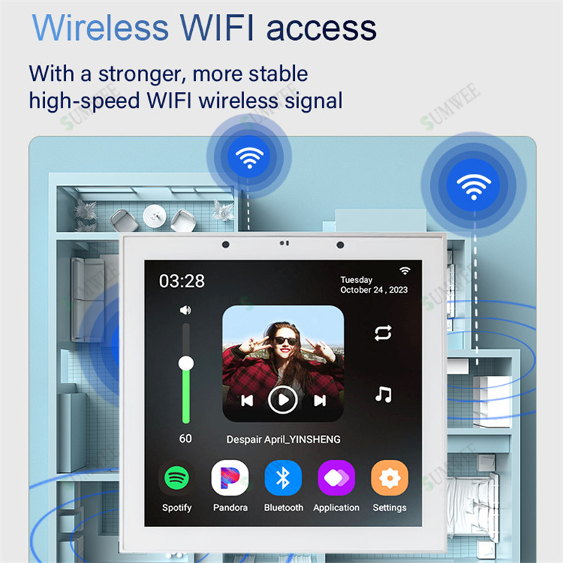 TUYA Smart Home 4 Inch Android - Audio Music Background ulasan dan harga