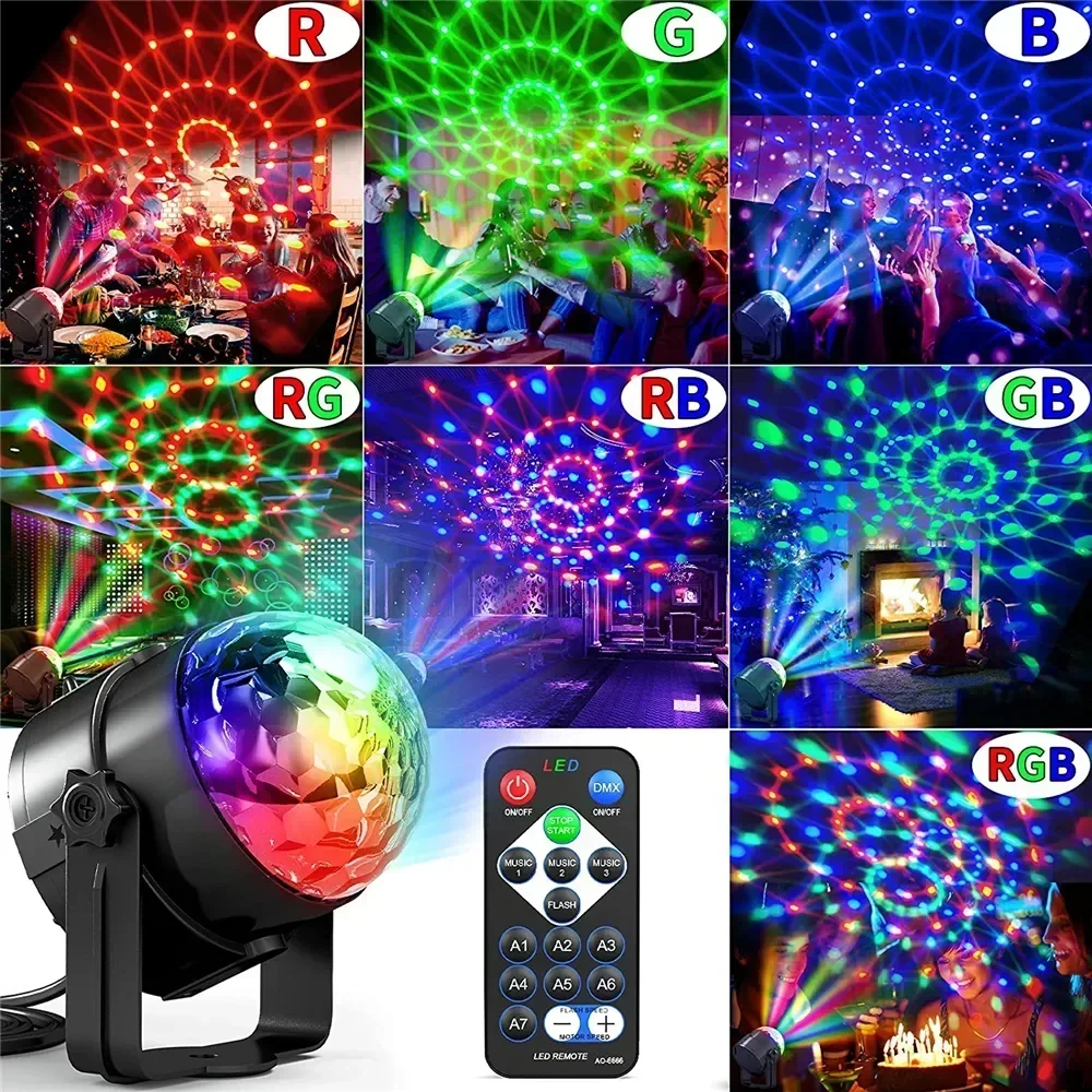RGB lampu disko panggung LED l - Audio Music Dj ulasan dan harga