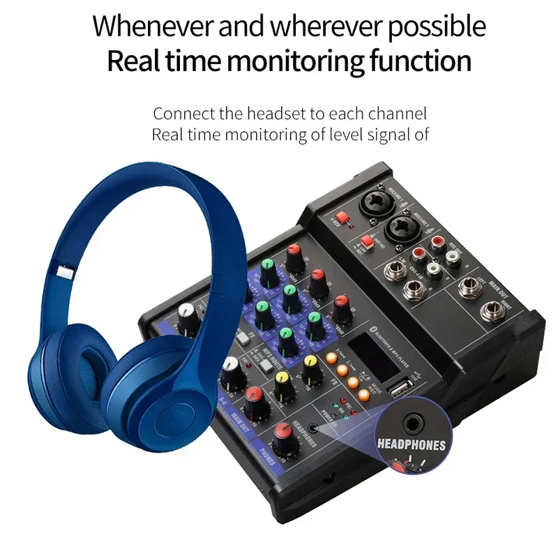 Mixer Audio USB 4 Saluran deng - Audio Music Dj ulasan dan harga
